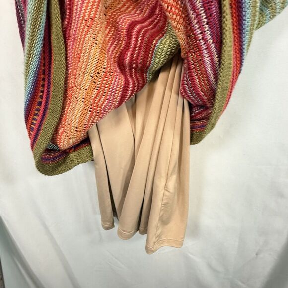 LRL SW Boho Crochet Aztec Stripe Linen Blend Midi Dress WOMENS SIZE PM Medium P - Picture 6 of 11